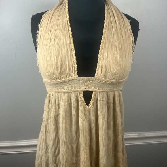 Free People Look Into the Sun Maxi Dress Endless Summer cream size small - Picture 5 of 12